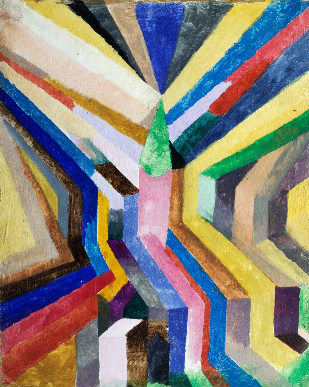 Yeşil kilise ve çan kulesi by Paul Klee