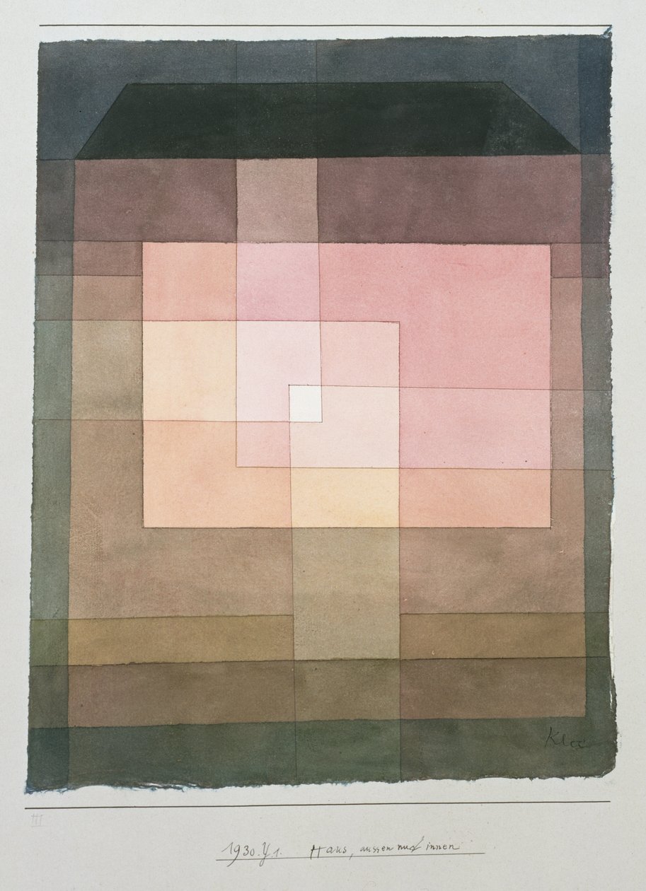 Ev, dış ve iç by Paul Klee