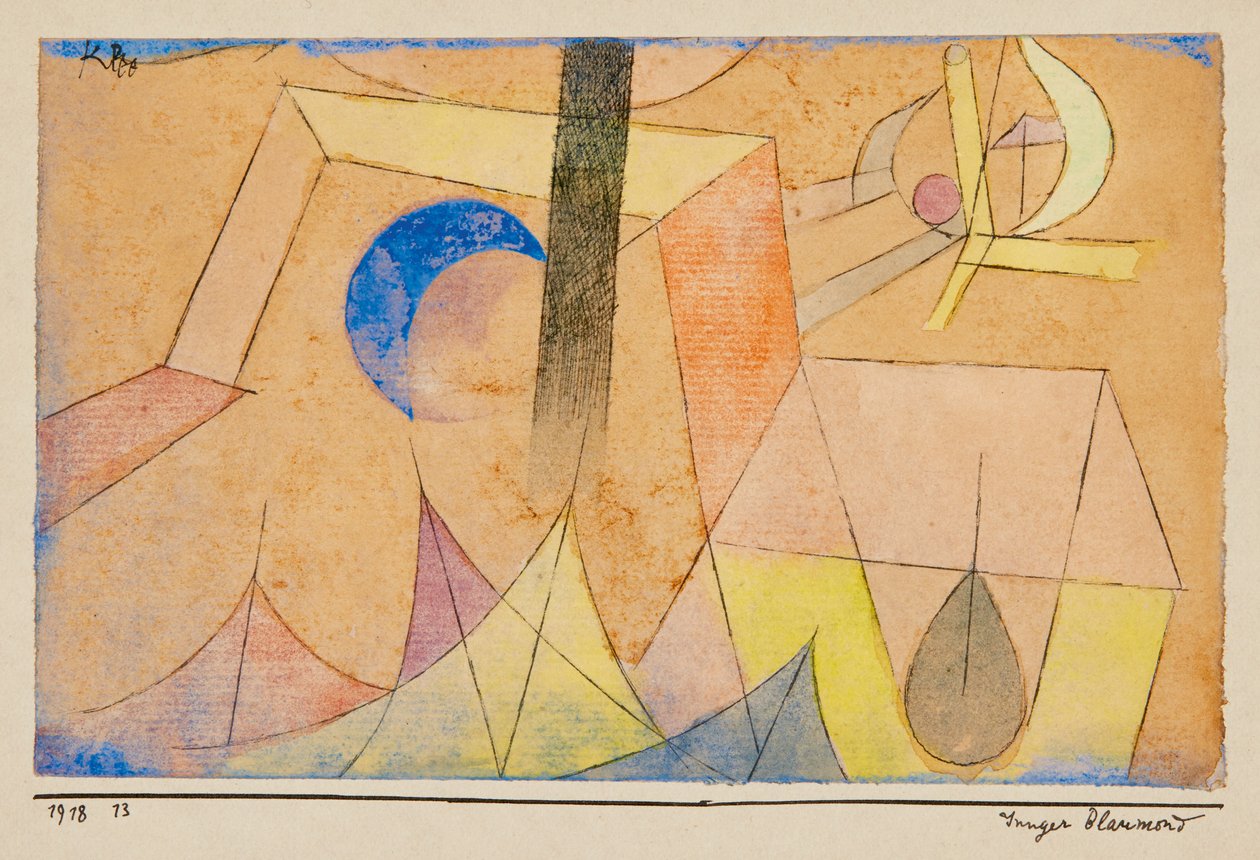 Junger Blaumond Genç Mavi Ay, 1918. by Paul Klee
