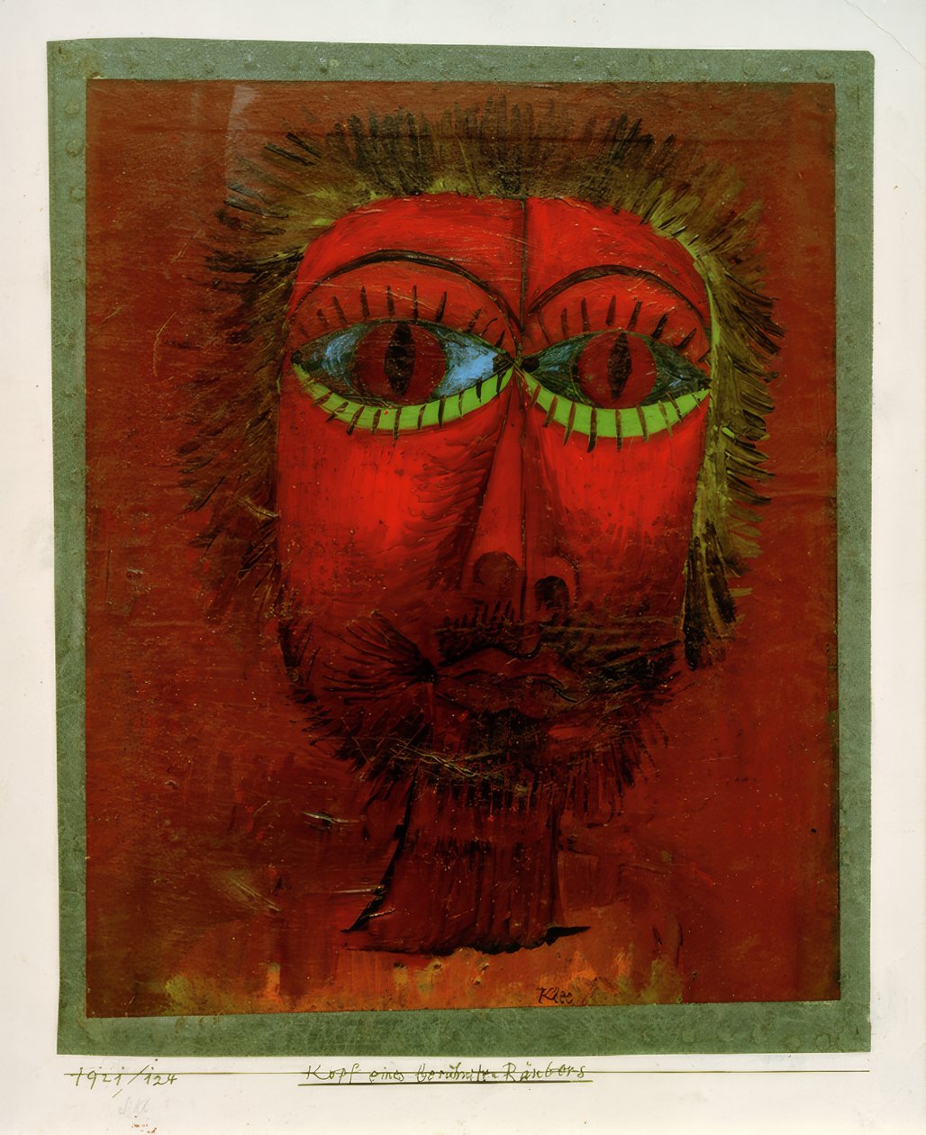 Ünlü bir soyguncunun başı by Paul Klee