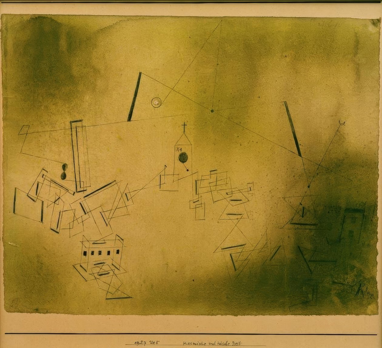 Kozmik ve dünyevi zaman by Paul Klee