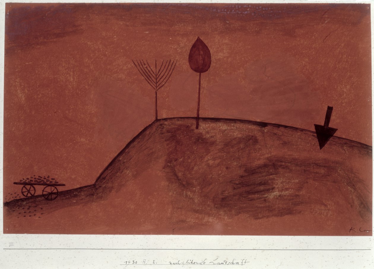 Akşam karanlığında manzara by Paul Klee