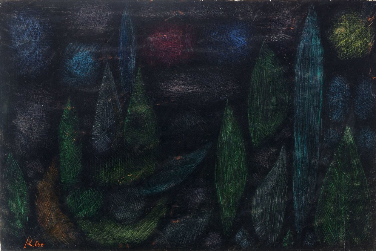 Gece manzarası, 1937. by Paul Klee