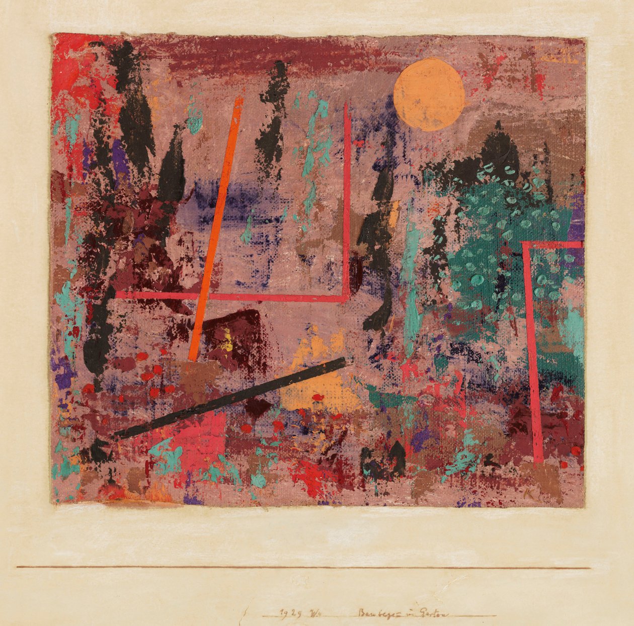 Bahçe İnşaatının Başlangıcı, 1929. by Paul Klee
