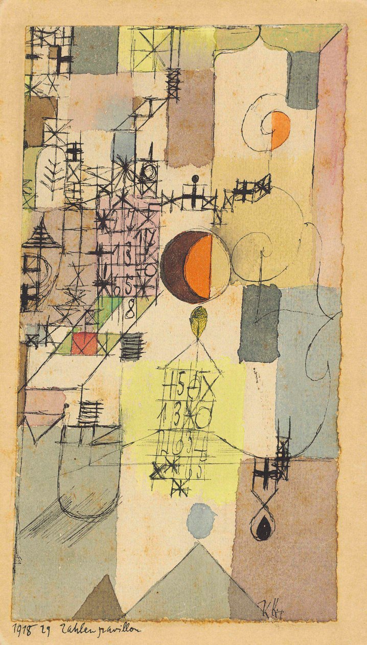 Sayılar Pavyonu, 1918. by Paul Klee