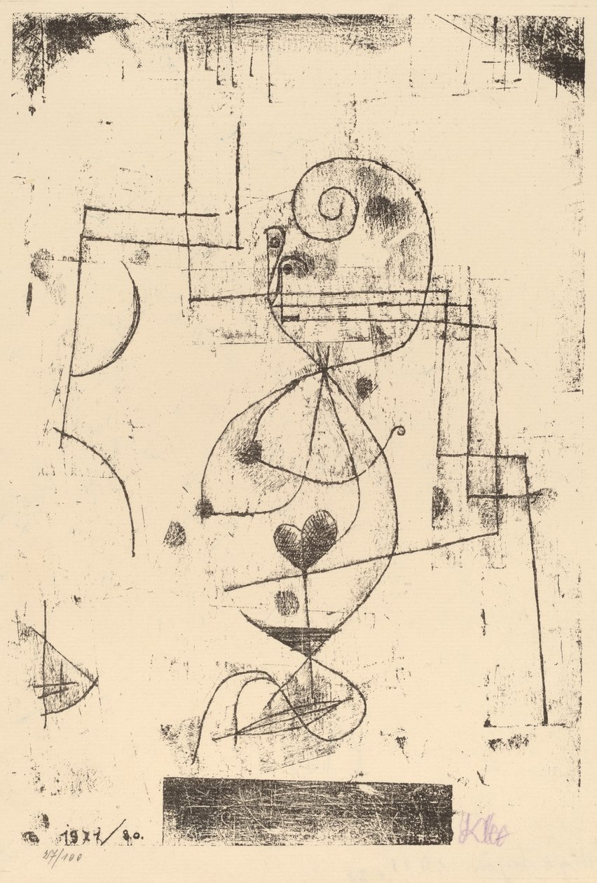 Kupa Kraliçesi (Herzdame) by Paul Klee