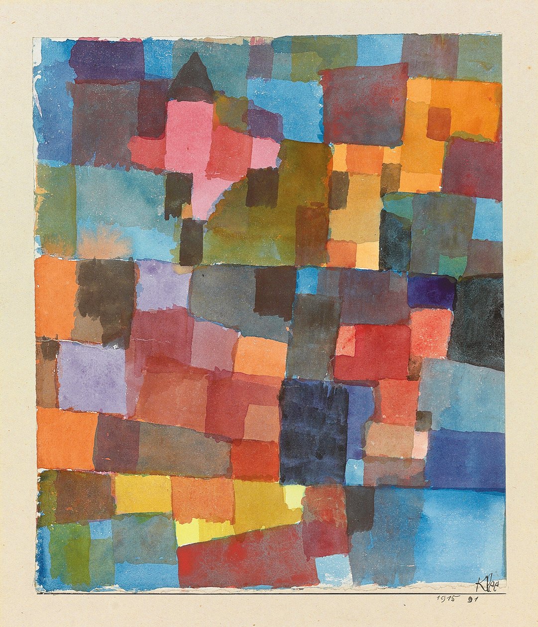 Oda mimarileri (soğuk-sıcak) by Paul Klee