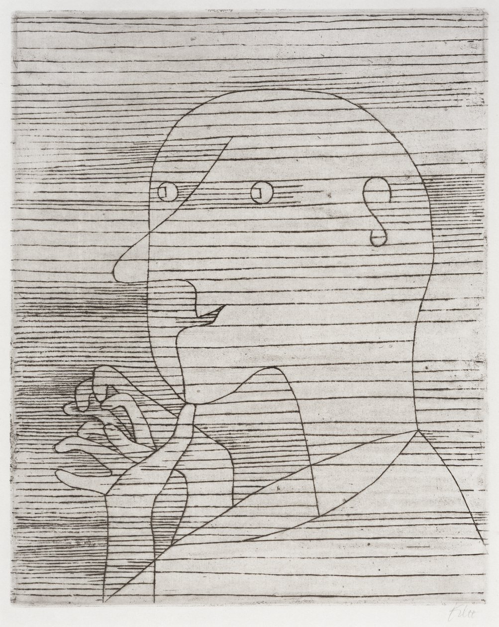 Yaşlı adam hesaplama by Paul Klee