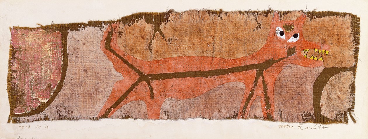 kırmızı yırtıcı by Paul Klee