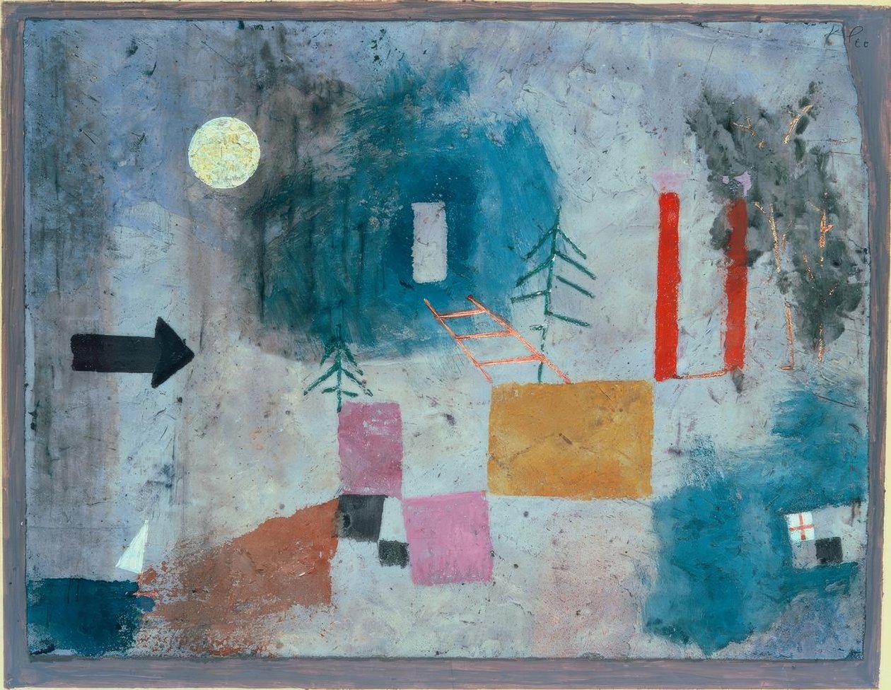 Kırmızı sütunları geçmek by Paul Klee