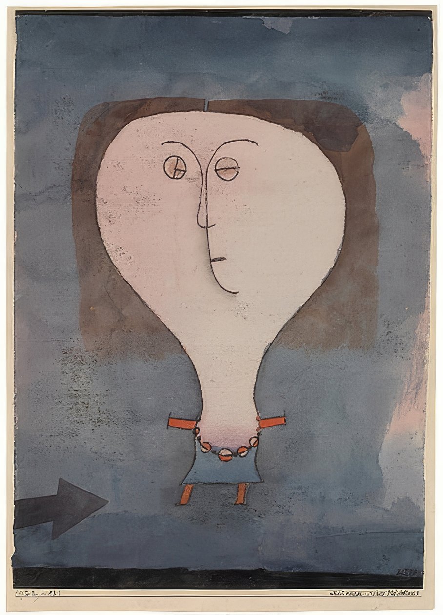 Bir kızın korkusu. 1922 by Paul Klee
