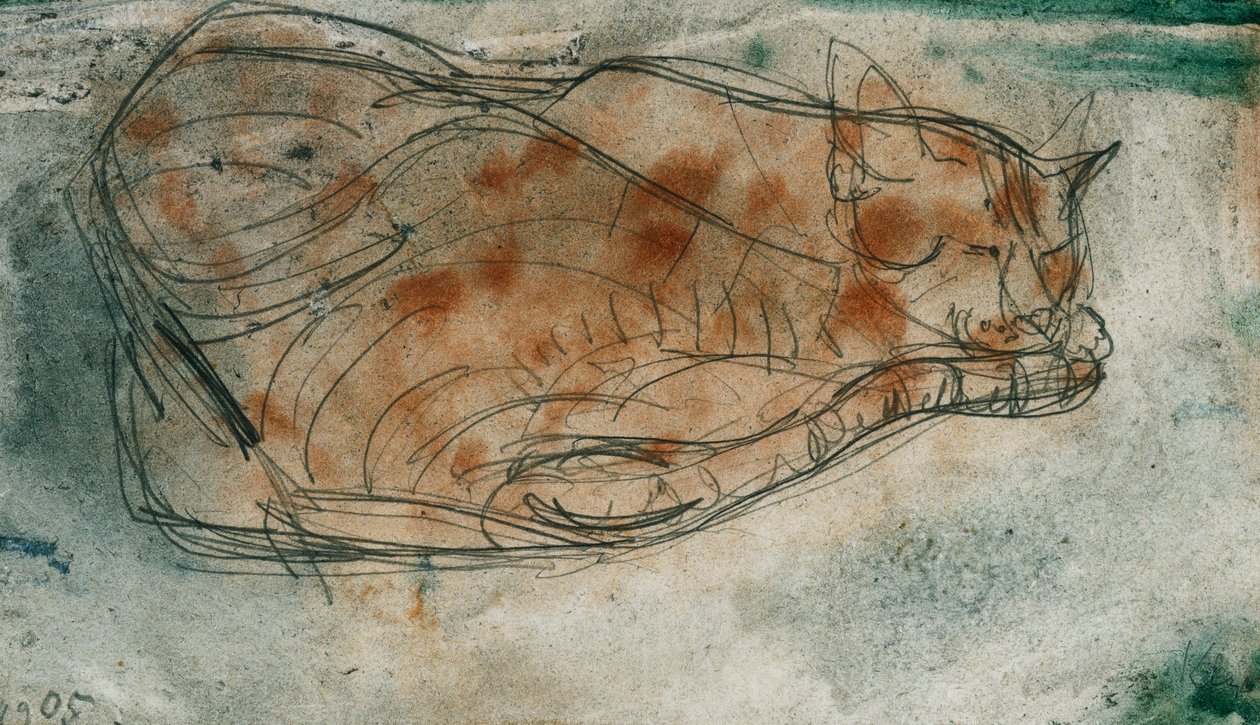 Uyuyan Kedi; uyuyan kedi by Paul Klee