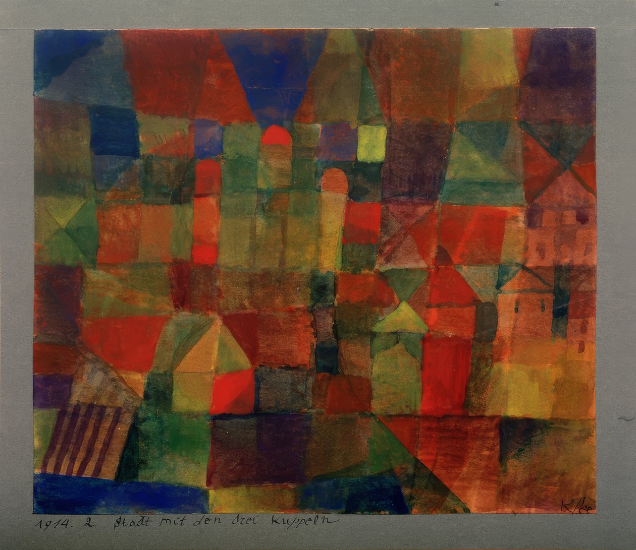 Üç kubbeli şehir by Paul Klee