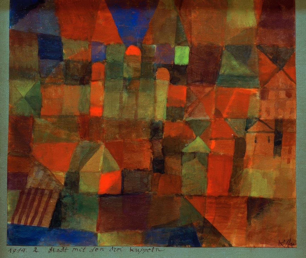 Üç kubbeli şehir by Paul Klee