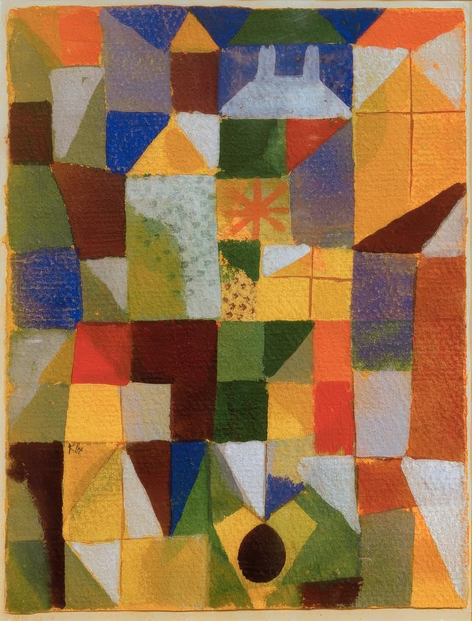 d ile kentsel kompozisyon sarı pencereler by Paul Klee