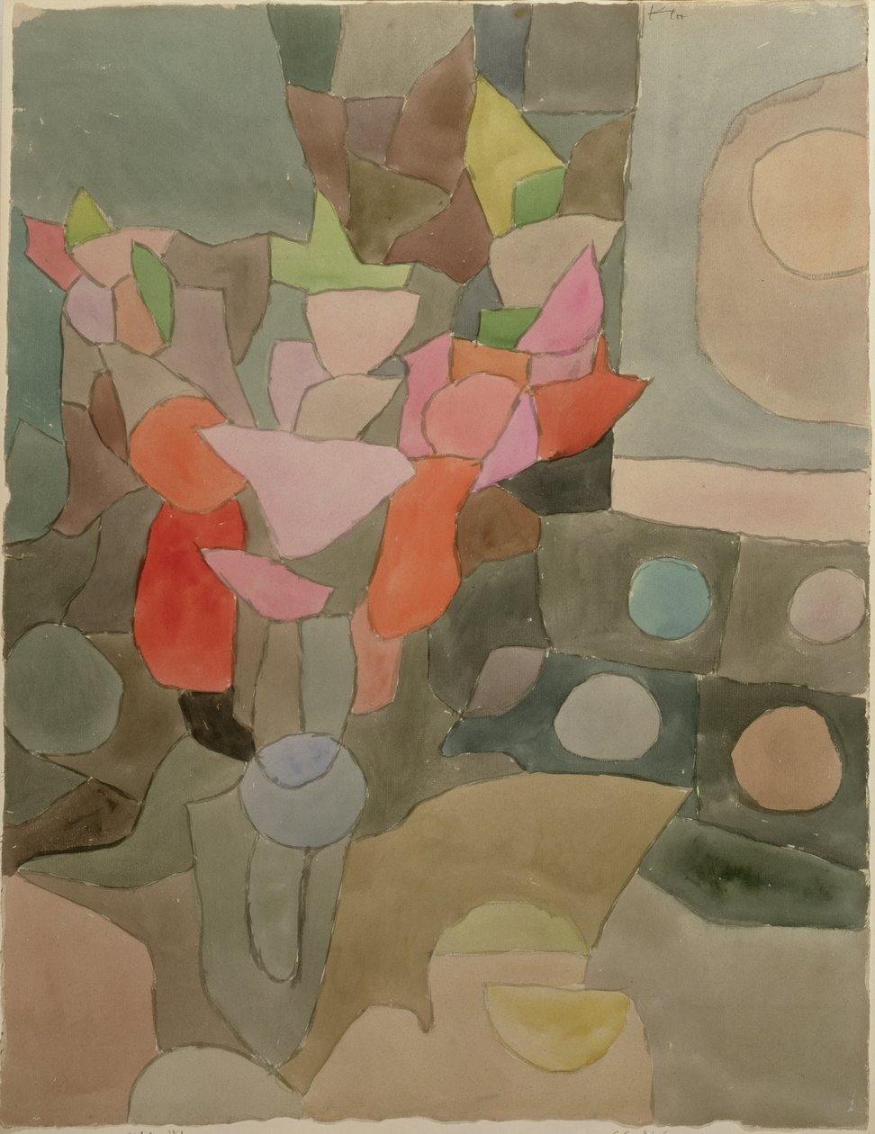 Gladioli ile Natürmort by Paul Klee