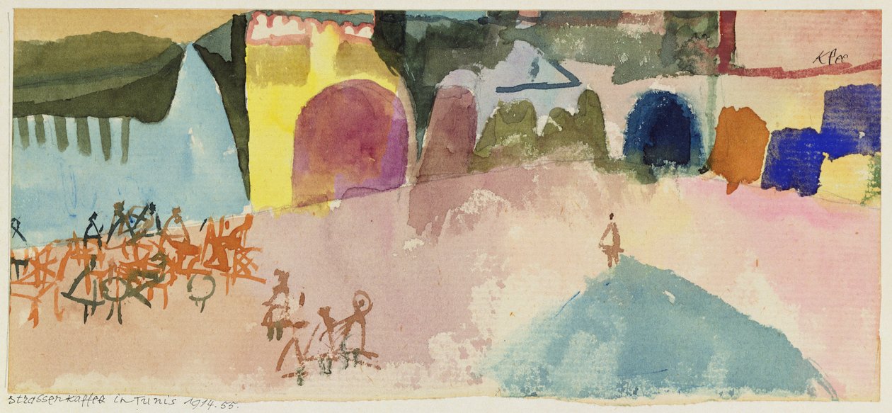 Tunus'ta Sokak Kafe by Paul Klee