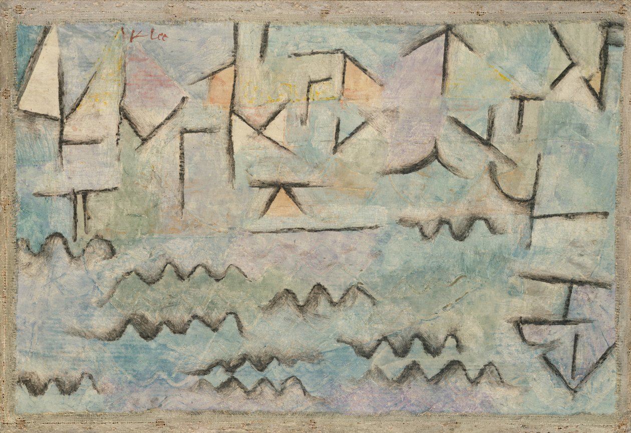 Duisburg'daki Ren Nehri by Paul Klee
