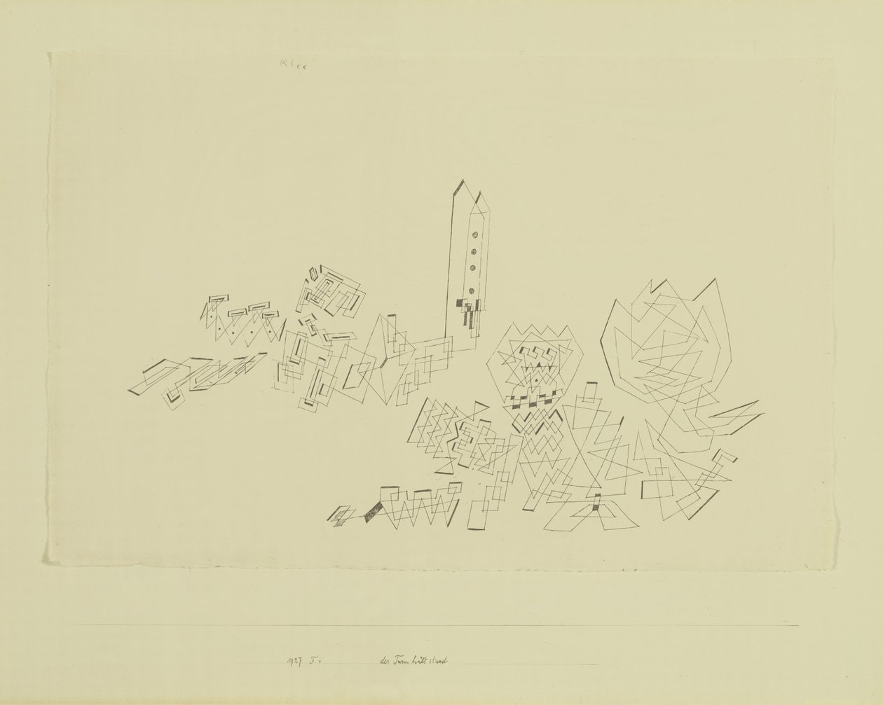 Kule Saldırıya Dayanır by Paul Klee