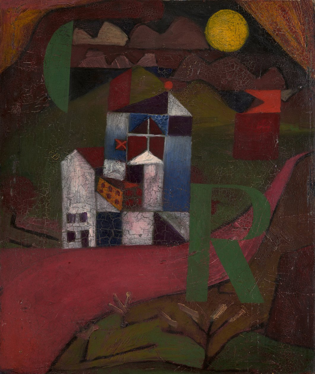 Yol kenarındaki Villa R. Evi, 1919. by Paul Klee