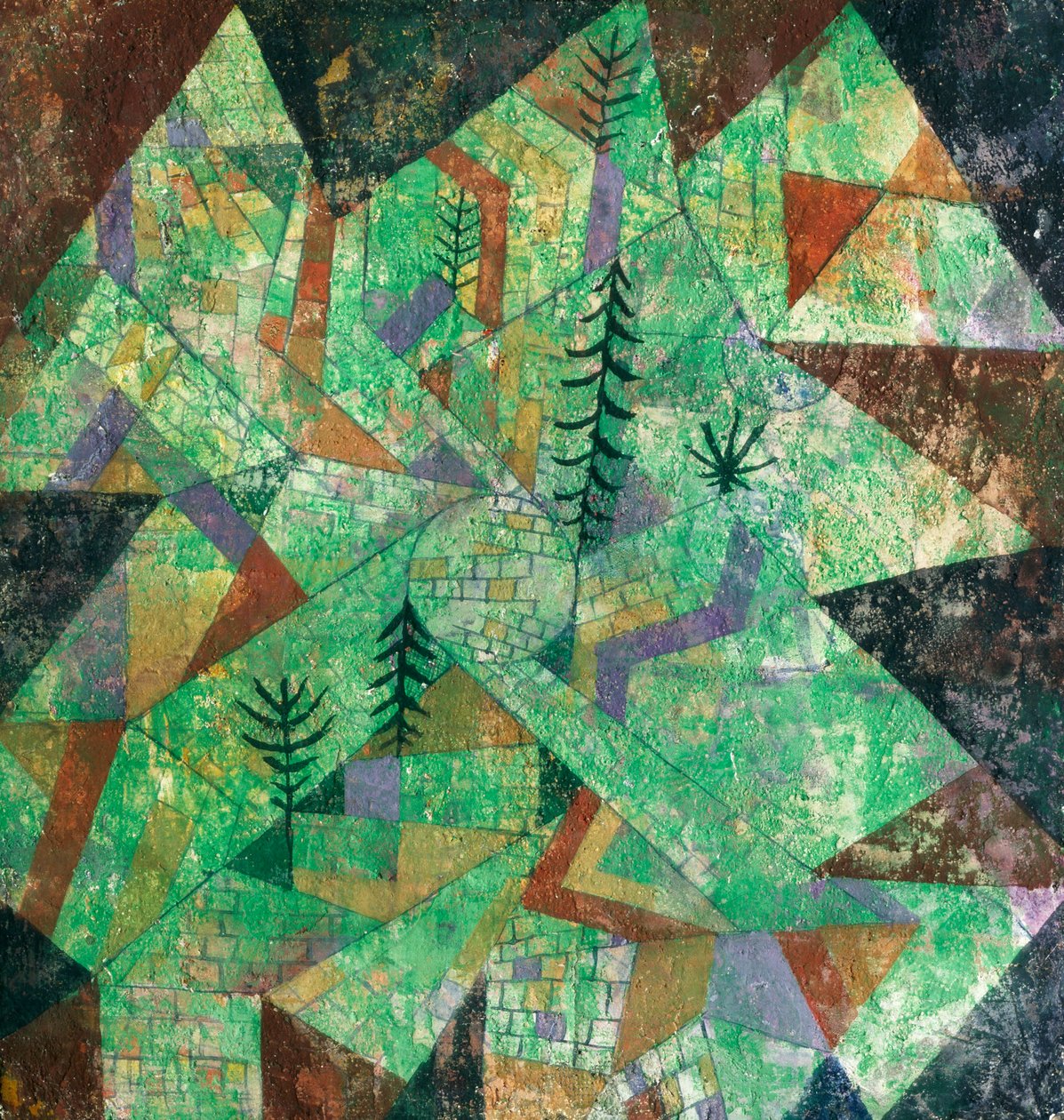 Wald Bau (orman inşaatı) by Paul Klee