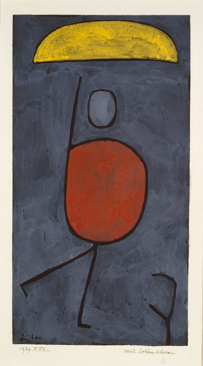 Bir şemsiye ile, 1939. by Paul Klee