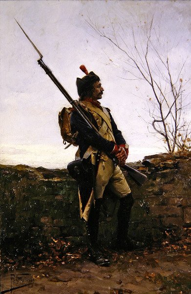 Sentinel (tuval üzerine yağlı boya) by Paul Louis Narcisse Grolleron