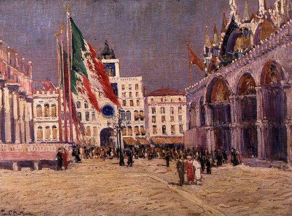 Festival Günü, c.1925 (tuval üzerine yağlı boya) by Paul Mathieu