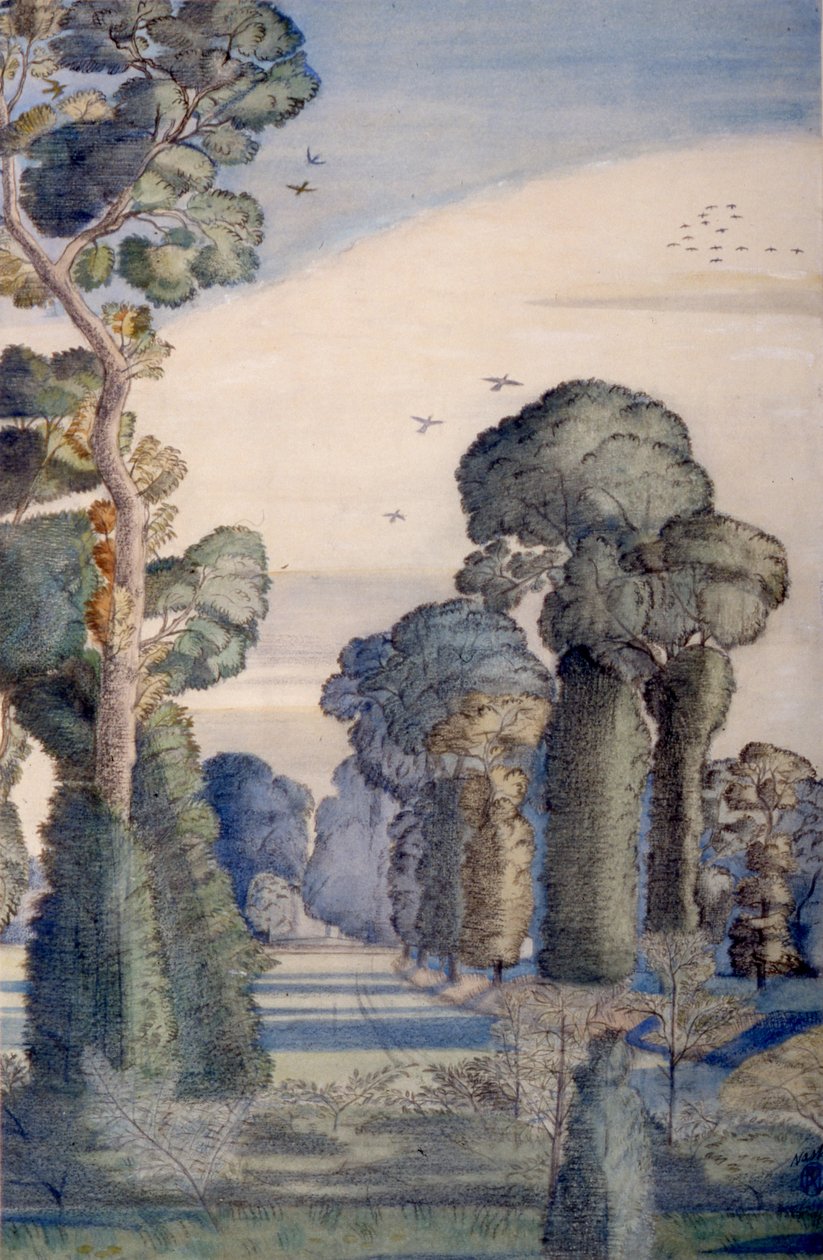 Wood Lane'de Bir Manzara by Paul Nash