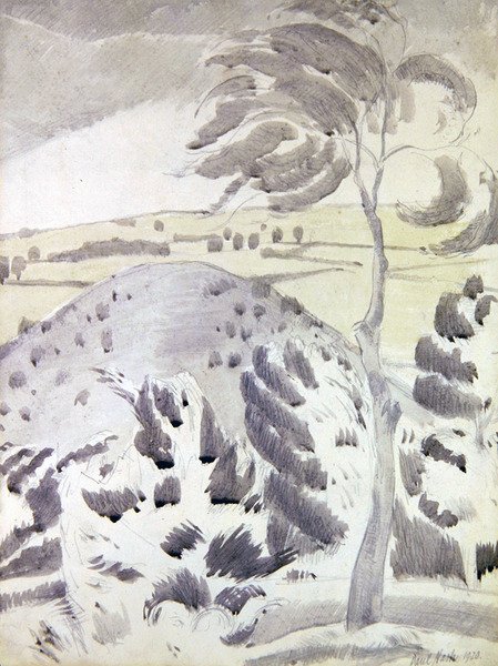 Tepe ve Ağaç by Paul Nash