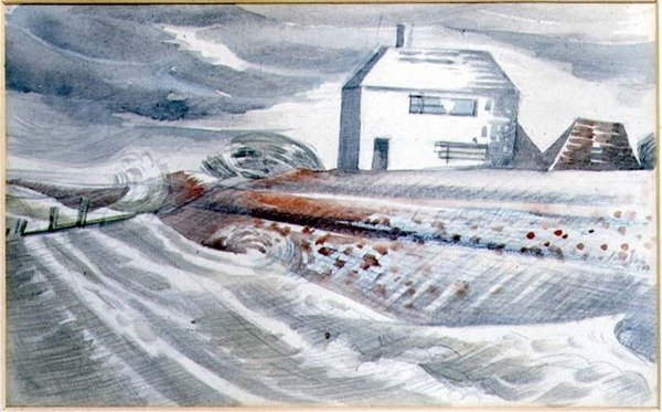 Deniz kenarındaki ev, Dymchurch, Kent by Paul Nash