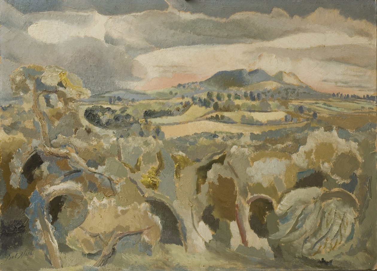 Malvern Mesafesinin Manzarası by Paul Nash