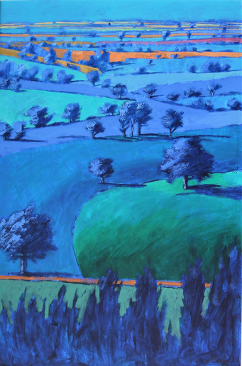 Mavi boya (gemide akrilik) by Paul Powis