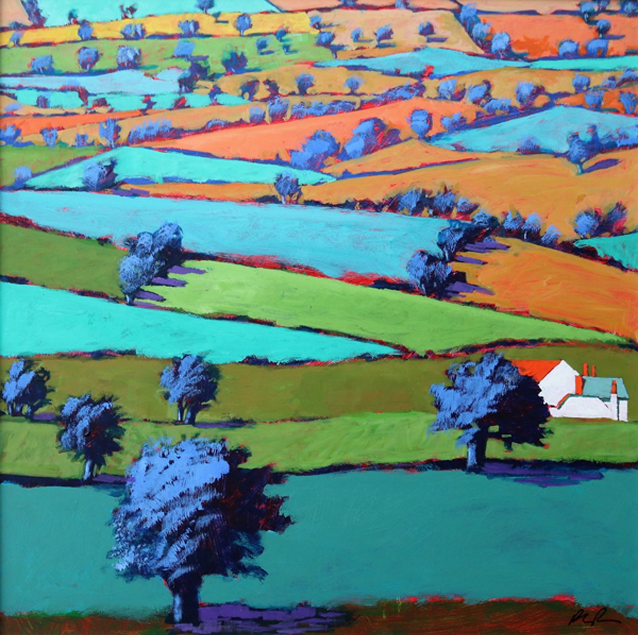 Sidmouth yakınlarında (gemide akrilik) by Paul Powis