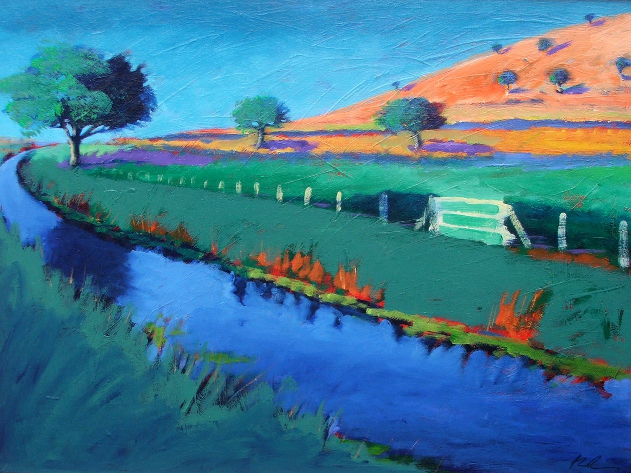 Teme Nehri (gemide akrilik) by Paul Powis
