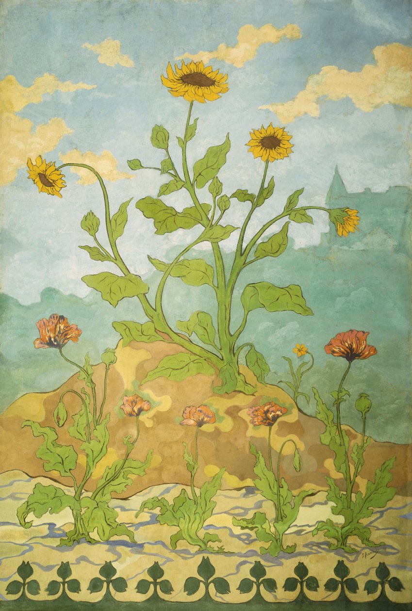 Ayçiçekleri ve Gelincikler; Soucis ve Pavots, 1899 by Paul Elie Ranson