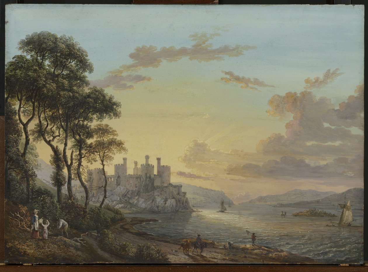 Conway Kalesi'nin görünümü, Galler by Paul Sandby