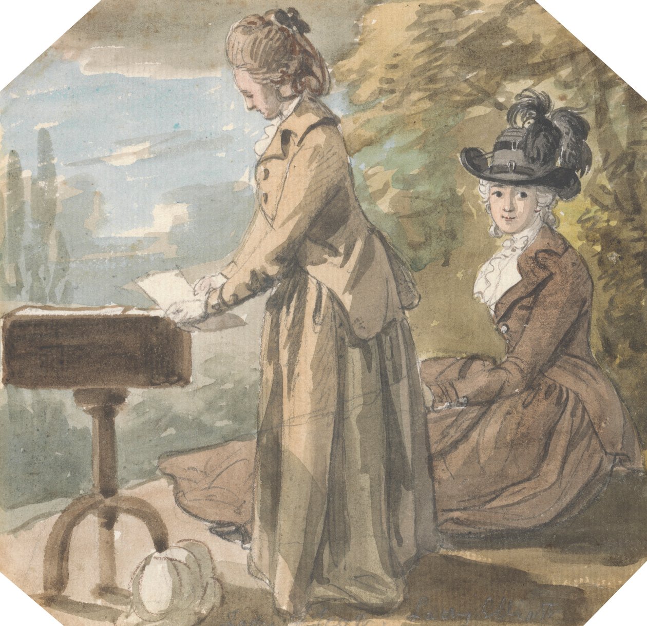 Leydi Francis Scott ve Leydi Elliot by Paul Sandby