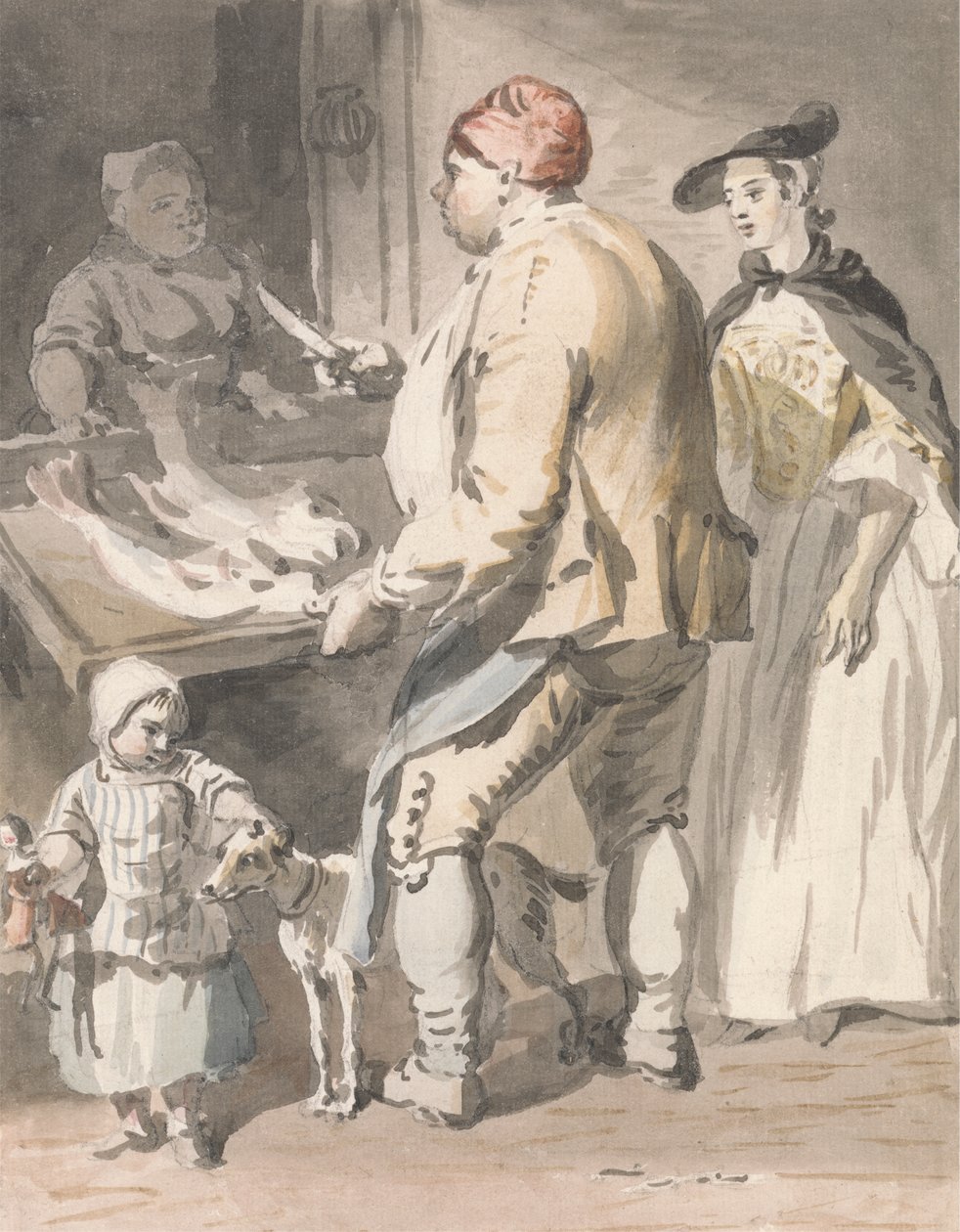 London Cries: Bir Balık Satıcısı by Paul Sandby