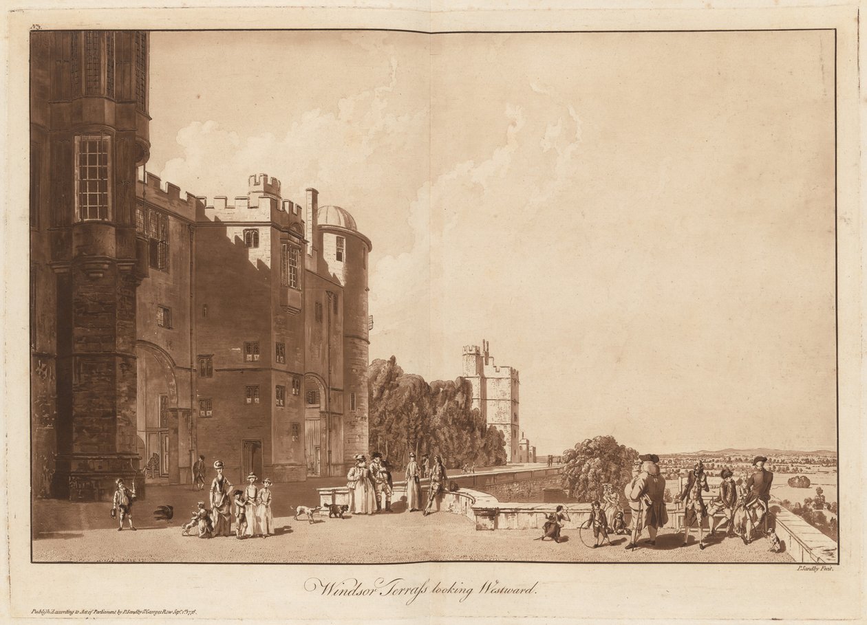 Windsor Terrass batıya bakıyor by Paul Sandby