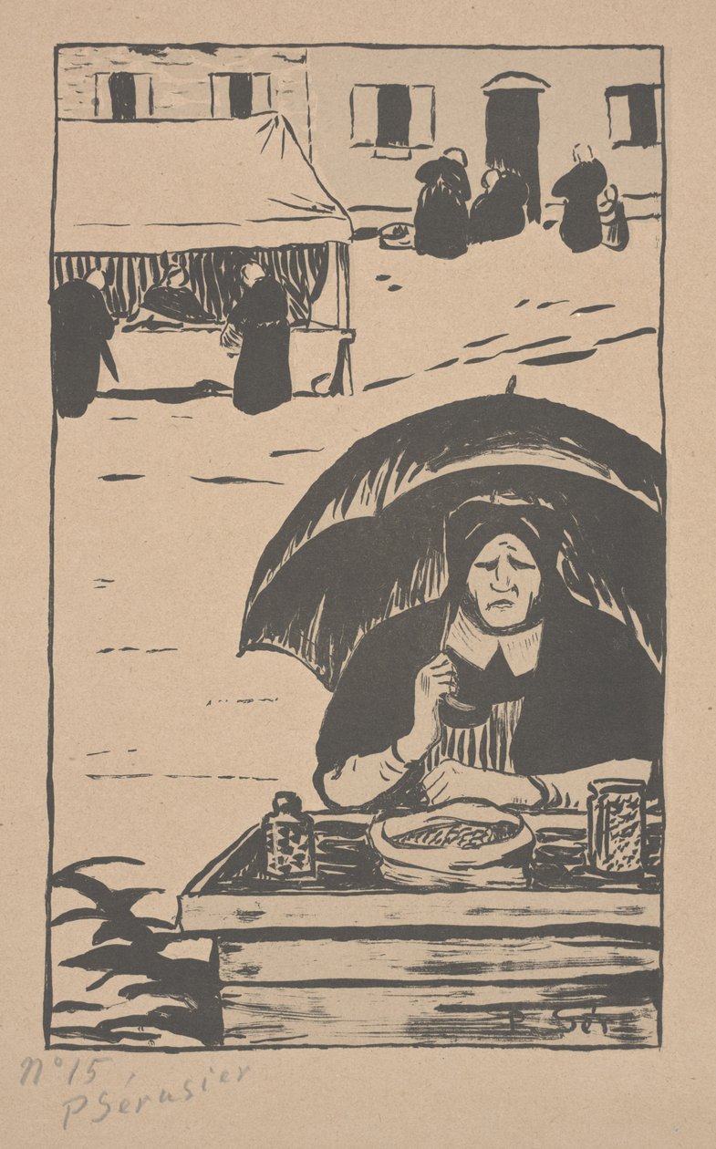 Şemsiyeli Şeker Satıcısı by Paul Sérusier