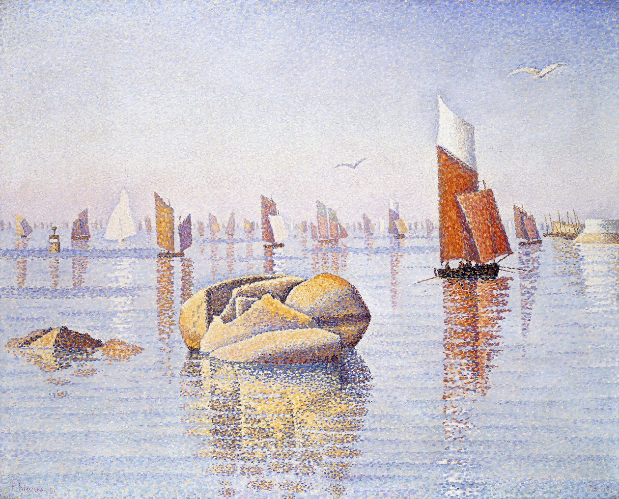 Concarneau, Sessiz Sabah, 1891 by Paul Signac