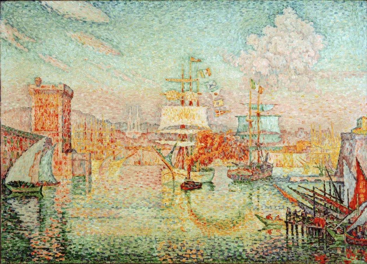 Marsilya limanına giriş by Paul Signac