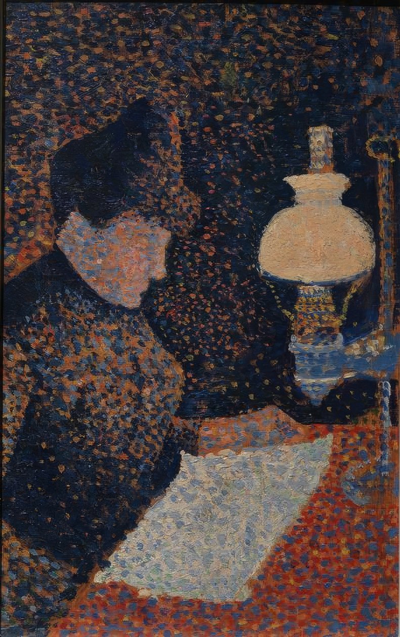 lambanın altında kadın by Paul Signac