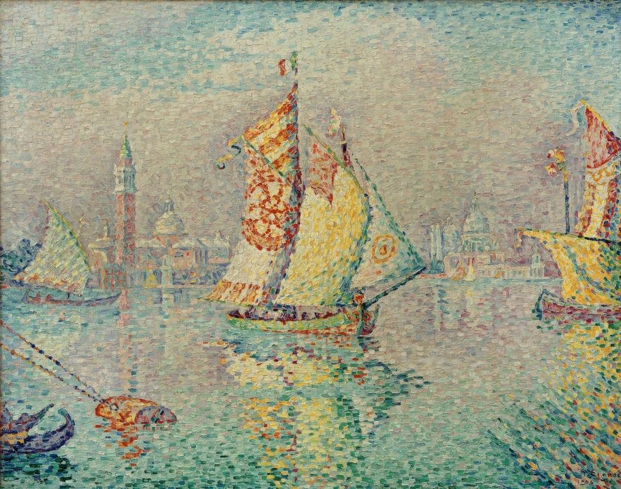 Laguna, sarı yelken by Paul Signac