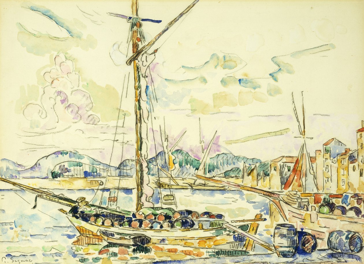 Saint-Tropez Limanı, by Paul Signac