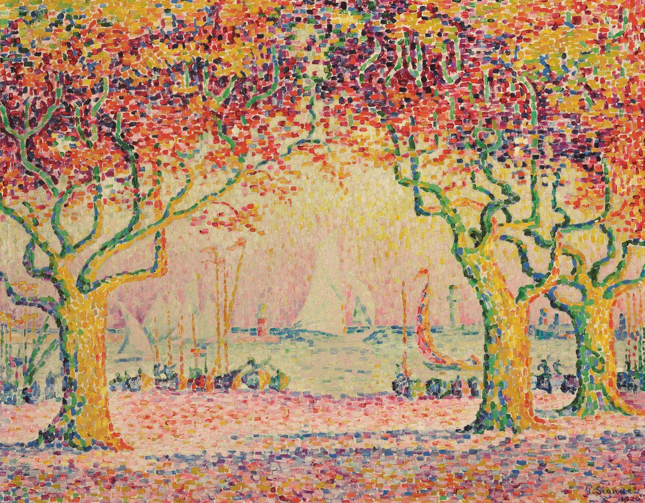 Les Allees, Cannes, 1918-1920 by Paul Signac