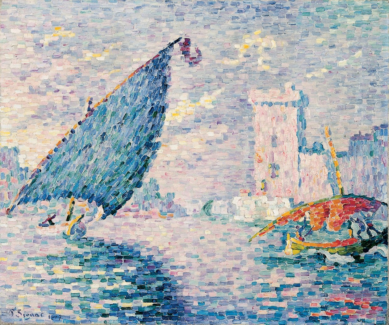 Marsilya, Balıkçı Tekneleri, 1907 by Paul Signac
