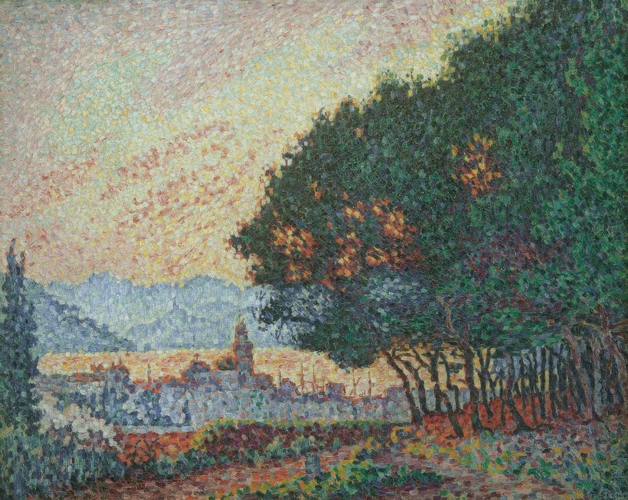 Saint-Tropez, Şehir ve çamlar by Paul Signac
