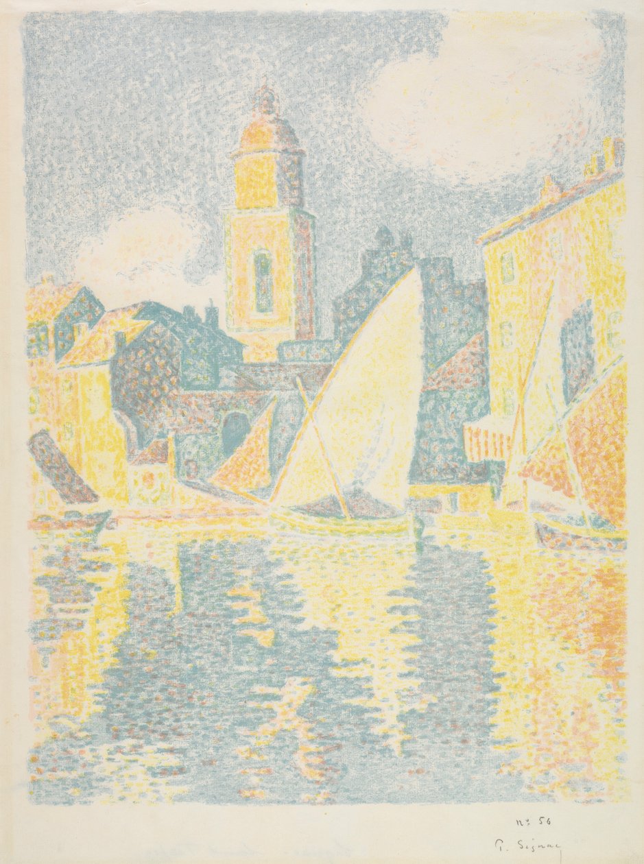Saint-Tropez: Liman, 1897-1898. by Paul Signac